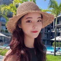 제이제이나인 JS018 네츄럴 밀짚 여성벙거지모자 레이스 여름모자 바캉스모자 비치모자 신혼여행 여성밀짚모자 10대 20대 30대 여름 휴가 라피아
