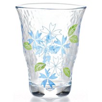 토탈하우스 일제 도요 사사키 유리컵 벚꽃 유리잔 일본 컵 사사키컵, 445ml-블루-일제-도요-사사키유리컵-벚꽃-160199, 1개