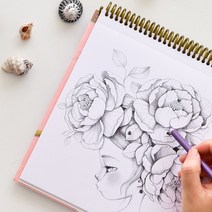 아브뉴만다린 와일드 컬러링북 수채화 그림 그리기, WILD 1