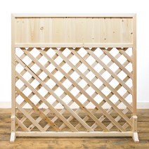 아이베란다 격자파티션 2단 소나무 래티스 격자창 원목 파티션, 600x2000mm(지지대별도)