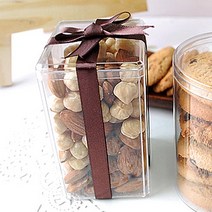 다하임 쿠키상자(쿠키사각박스)3구-브라운, 쿠키용기(사각)뚜껑포함, 3개