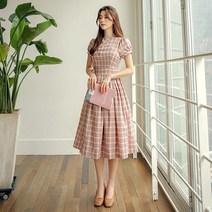 시크라인 만다린체크 원피스 CLIB-O-105