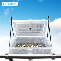 씨아이닉스 3단변신 다용도 베란다 접이식 식자재밎생선 건조대, 화이트투명, 1개