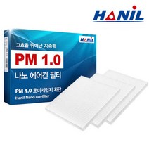 한일 PM1.0 나노 자동차 에어컨필터 (3회 교체분), 1개, 현대 | NN112 뉴엑센트 신형 *3개