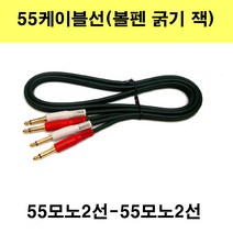 신길전자 55케이블선 55스테레오 55모노 마이크 기타 음향 앰프 방송국 노래방, 55모노2선-55모노2선-10m