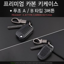 그린텍 푸조 308 508 2008 3008 5008 카본 키케이스 키홀더 키링, A타입 폴딩키 레드