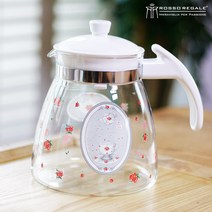 베스트데코 일러스트 포트 1.6L 티포트 직화포트 유리주전자, 리라포트_웨딩