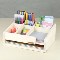 이븐우드 원목 미술도구정리함 장난감정리함