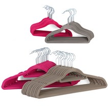 WOHNEN 매직옷걸이 논슬립벨벳옷걸이 매직행거 50P, 매직대형옷걸이(핑크) 50P, 1개