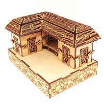 승룡산업 디오라마 초가집 모음 미니어쳐 diy, 3.ㄱ자 초가집