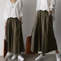 제이앤지니 PP-190 핀턱주름 치마바지 스타일 통 와이드