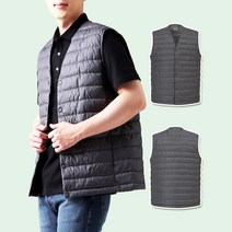 스포츠헤븐 남여공용 V넥 경량 패딩 조끼 (그레이) 빅사이즈 가능