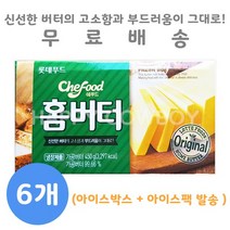 롯데 홈버터 450g, 450g 아이스박스, 6개