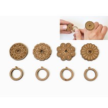 창작스튜디오놀자 DIY 전통 문양 나무 반지 만들기, 10개