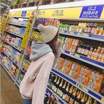 [프리띠] 그레이후드 꽈베기 니트 스웨터