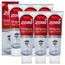 2080 진지발리스 오리지날 치약, 120g, 6개