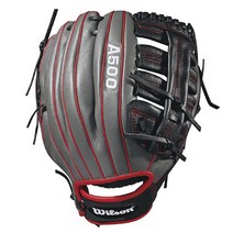 WILSON [A500-18125] 윌슨 외야 글러브 (회색+적) 12.5인치, 검정