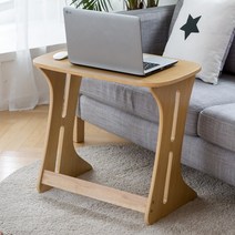 룸스퀘어 원목 1인소파테이블 사이드테이블 다용도테이블 베드테이블 베드트레이, 싱글테이블-네추럴