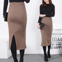 [하늘바라기]기모 뒷트임 롱스커트