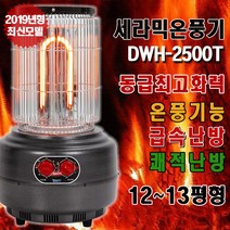 로얄하이텍 온풍전기난로 전기히터 전기온풍기, DWH-2500T 타이머 카본온풍난로 2.4KW