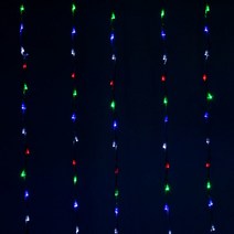 지아이비 LED 400구 폭포수 전구_투명선 4색컬러, 투명선 4색컬러