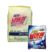 제이월드 가루세탁비누 대용량 세탁세제 가정 업소용, 800g, 12봉