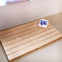 초록씨 미송 욕실 나무 매트 다용도 현관 베란다 미끄럼방지 주문제작, 5.라운드 미송원목발판-소