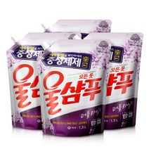 울샴푸 퍼플라일락 리필, 1.3L, 4개