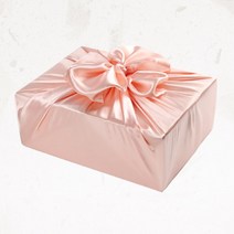 [글라라세상] 선물포장용 공단보자기 대(108x108cm), 연살구색, 1장