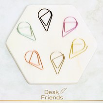 모양클립_사무용품 디자인클립_물방울페이퍼 클립, 25개, 물방울클립 실버_S