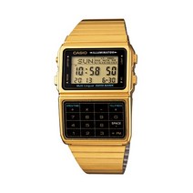 정품 카시오 CASIO 남성용 DBC-611G-1D 메탈 밴드 금장 전자계산기 빈티지 손목시계