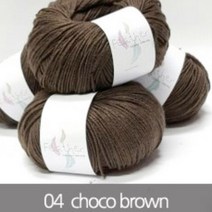 [실] 페더실 실크아크릴 코바늘뜨기 좋은 실 블랭킷 조끼 목도리, 04 choco brown