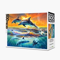 썬앤트리 직소퍼즐 500피스 돌고래의 비상 HP509, 단일