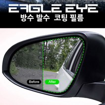 기아 K5 전용 이글아이 사이드미러 방수발수코팅필름, 1개, 타입 8-2P 차종별맞춤