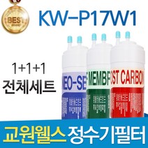교원웰스 KW-P17W1 고품질 정수기 필터 호환 전체세트, 선택2 - 1년관리세트(2+1+1=4개)