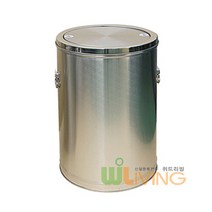 위드리빙 뱅뱅이 스텐휴지통 110L(450x740) 회전식뚜껑휴지통, 1개