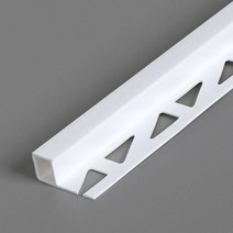 타일마감재 PVC백색 직각 10mm(길이1.1m), 길이1.1M