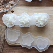 유즈하키친 하트 별 곰돌이 주먹밥 틀