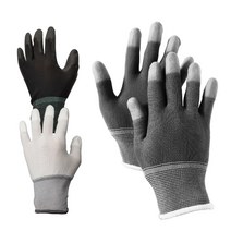 다모아MRO PU 손끝 손바닥 코팅 장갑 (수입 국산), 수입)PU 팜(손바닥)-검정색M, 10개입