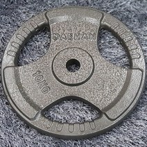 대한스포츠 분체 주물 바벨 원판 2.5kg~20kg, 15kg, 그레이, 1개
