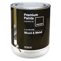 노루페인트 목재 철재용 팬톤 우드앤메탈 1L 계란광, 18-4005 Steel gray