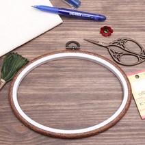 패션메이드 프랑스자수 수틀 자수틀 나무결무늬수틀 가로수틀 액자수틀, 고무나무가로타원형-대