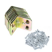 꺽쇠 코너경첩 소형 10개세트 + 25mm 40개 목공나사 포함 평코너