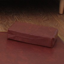 아이홀릭 대나무참숯 찜질방 레자베개 스펀지 인조가죽 다용도 사우나베개 차박 캠핑 병원 요양원 기숙사, 밤색