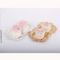 ms소품세상 미니 메탈 쟁반 트레이 3169, 실버(3169s)