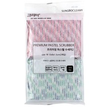 크리미 프리미엄 파스텔 수세미2 2매입, 1팩