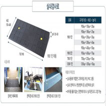 휠업 실내경사로(PE) 700-420-90 검정 휠체어 대차이동 경사로