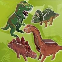 핸디몰 3D입체퍼즐(56종모음)3D입체모형 뜯어만들기, 공룡시리즈4종1, 47피스