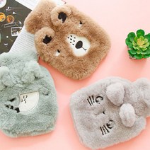 보온 물주머니 주머니 핫팩 유단포 찜질팩 앙고라 보온주머니 손난로 *새초롬야옹이 L, 1개