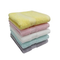 송월타월 AB 프라임무지 욕실 세면 세안 개업식 수건 기념품, 연분홍, 5장